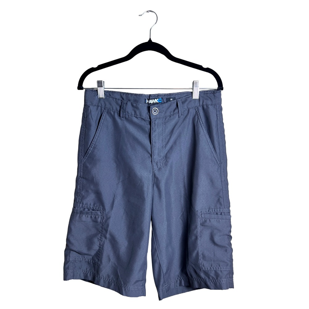 Tony Hawk Boys Gray Cargo Shorts Skate Skateboard Utility Size 18